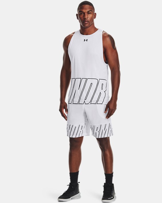 Men's UA Baseline Speed 10" Shorts, White, pdpMainDesktop image number 2